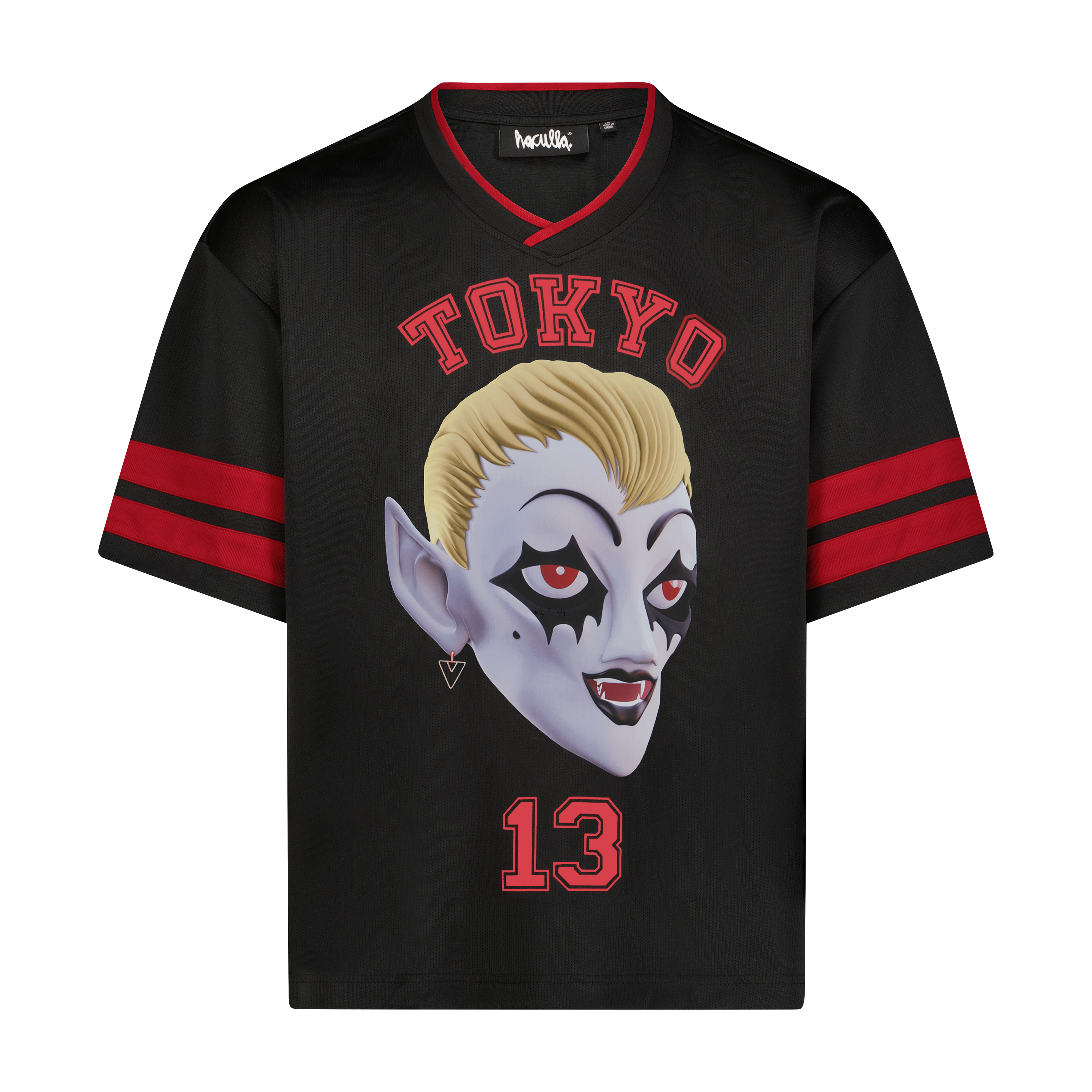 HOODHOOD ♥ HD Football collar jersey T-shirts/追跡付 HD Football collar jersey half sleeve T-shirt - HOODHOOD