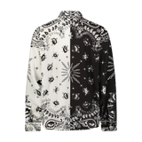 HALF AND HALF PAISLEY VISCOSE SHIRT