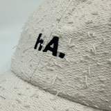 "hA." DAD HAT - WHITE