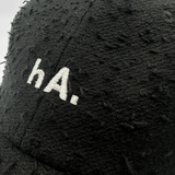 "hA." DAD HAT - BLACK
