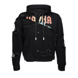 CROWN ROYALE DENIM HOODIE HYBRID JACKET