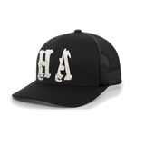STACKED HA TRUCKER HAT