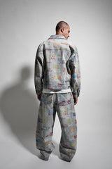 ALLOVER LOGO JEANS