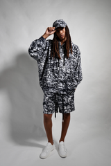 DISTORTED ONE OF A KIND ZIP UP JACKET