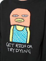 GET RICH STANDARD SHOULDER CREWNECK BLACK