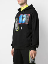 OVERLAP DROP SHOULDER HOODIE BLACK