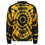 BURNING CREWNECK BLACK/ORANGE CIRCLE TIE DYE