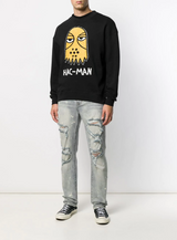 HAC-MAN DROP SHOULDER CREW BLACK