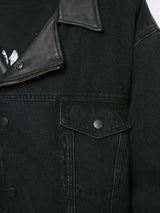 FANG LIP MOTO DENIM JACKET BLACK DENIM