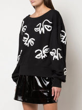 HAC ALL OVER CREWNECK BLACK