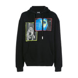 OVERLAP DROP SHOULDER HOODIE BLACK