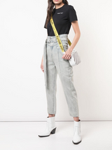 CROPPED HIGH WAISTED JEANS