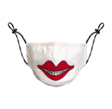 RED LIPS MASK WHITE
