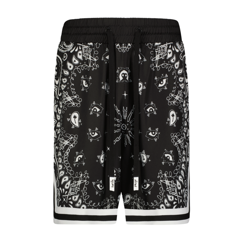 PAISLEY VISCOSE BASKETBALL SHORT