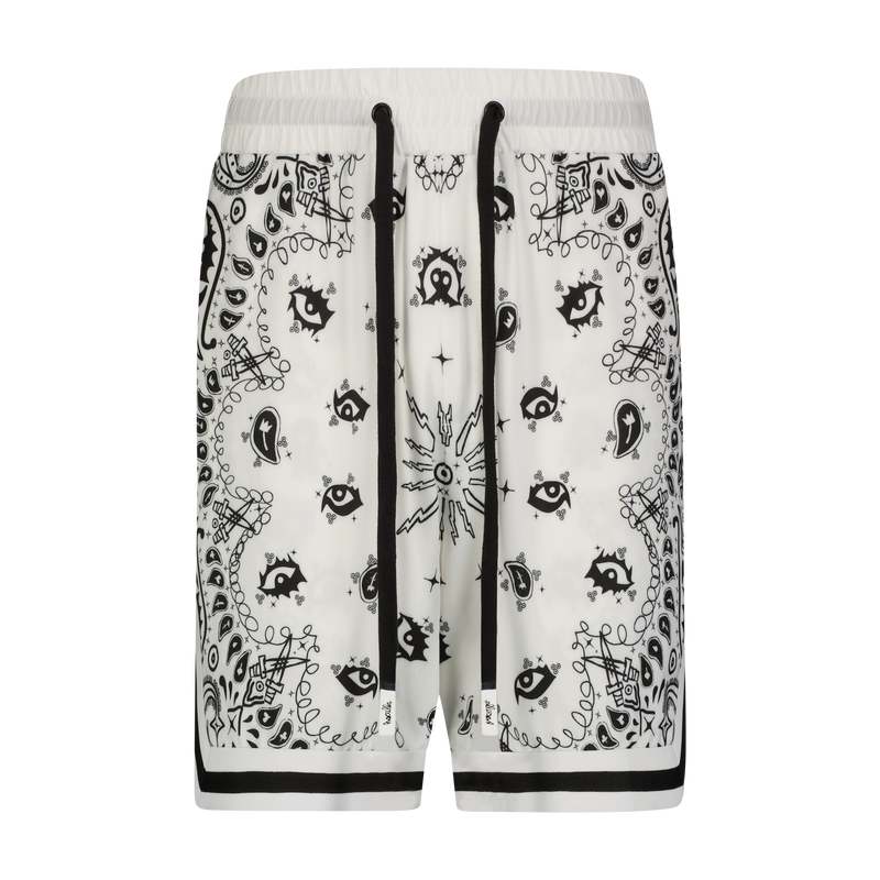 PAISLEY VISCOSE BASKETBALL SHORT