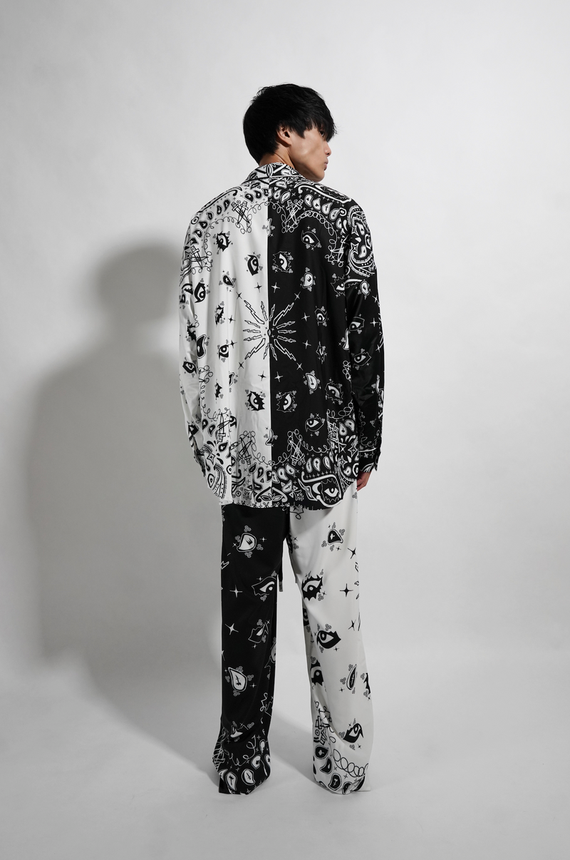 HALF AND HALF PAISLEY VISCOSE SHIRT – Haculla HALF AND HALF PAISLEY VISCOSE SHIRT – Haculla