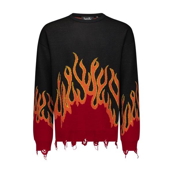 UP IN FLAMES SWEATER