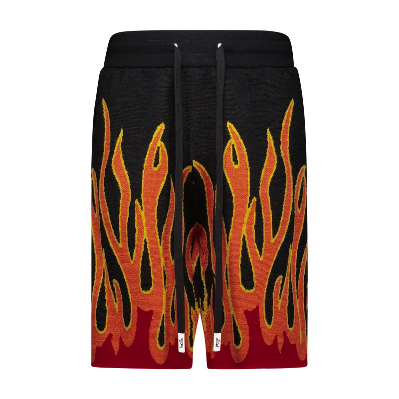 UP IN FLAMES SWEATER SHORTS