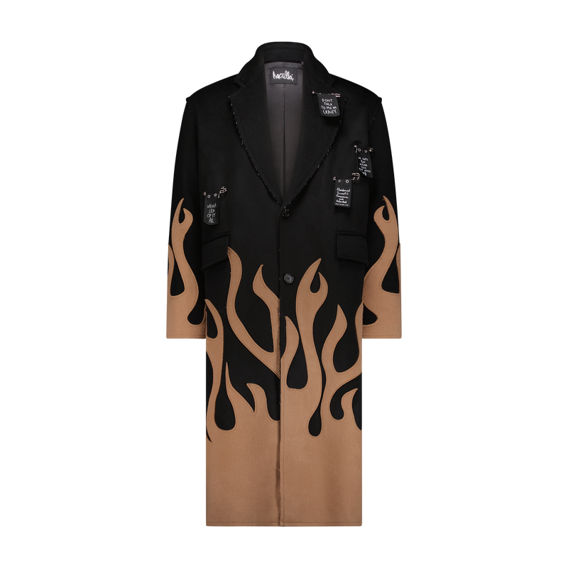 UP IN FLAMES OVERCOAT