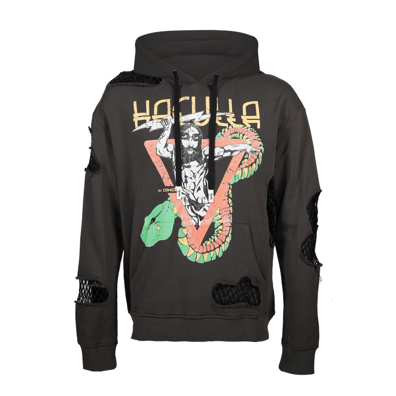 HACULLA IN CONCERT FISHNET HOODIE