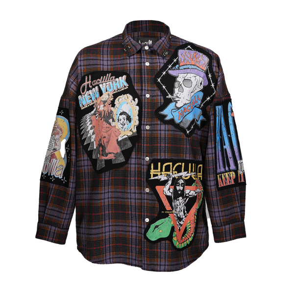 CROWN ROYALE LONG SLEEVE WOVEN SHIRT
