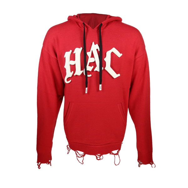 HAC DISTRESSED SWEATER HOODIE