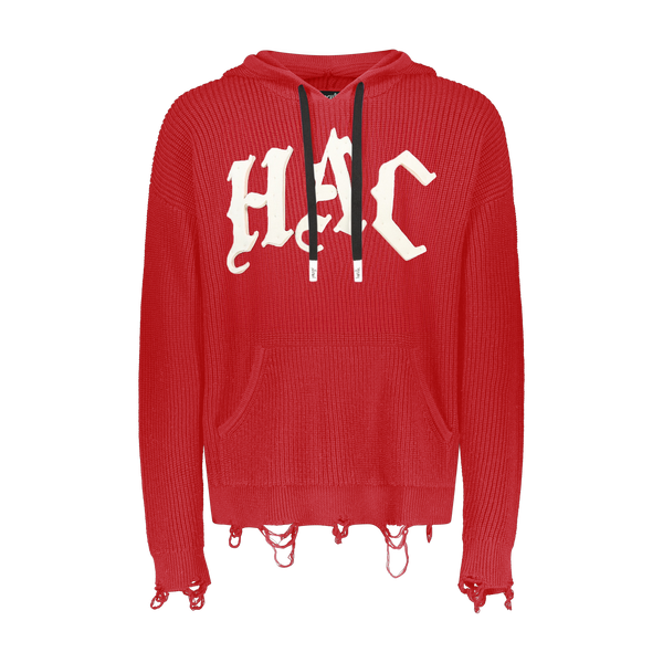 HAC DISTRESSED SWEATER HOODIE