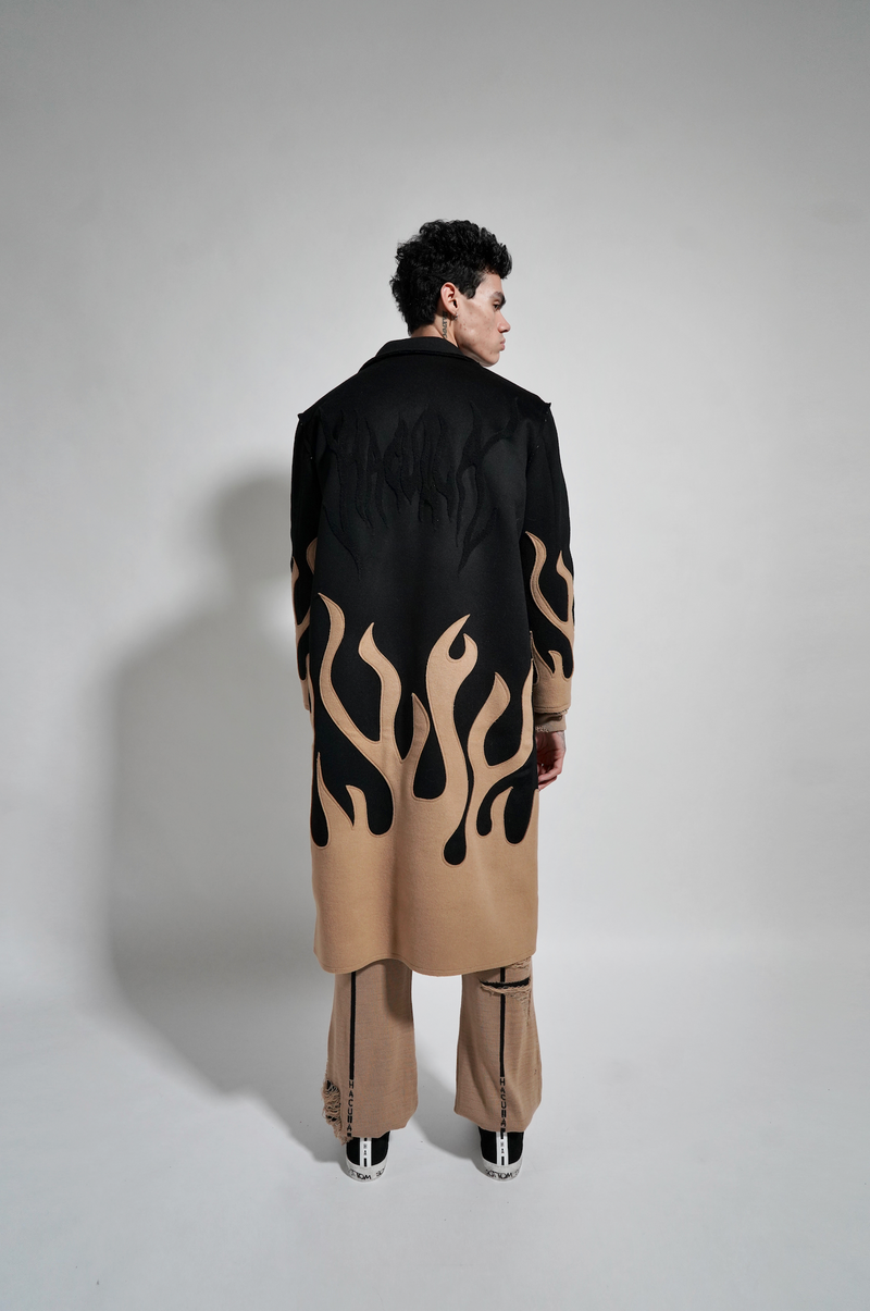 UP IN FLAMES OVERCOAT