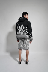 UP IN FLAMES SWEATER SHORTS