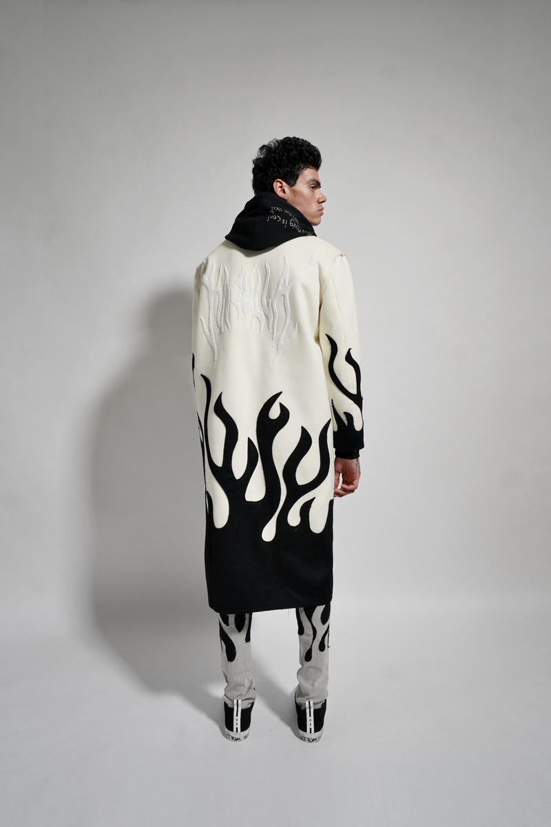 UP IN FLAMES OVERCOAT