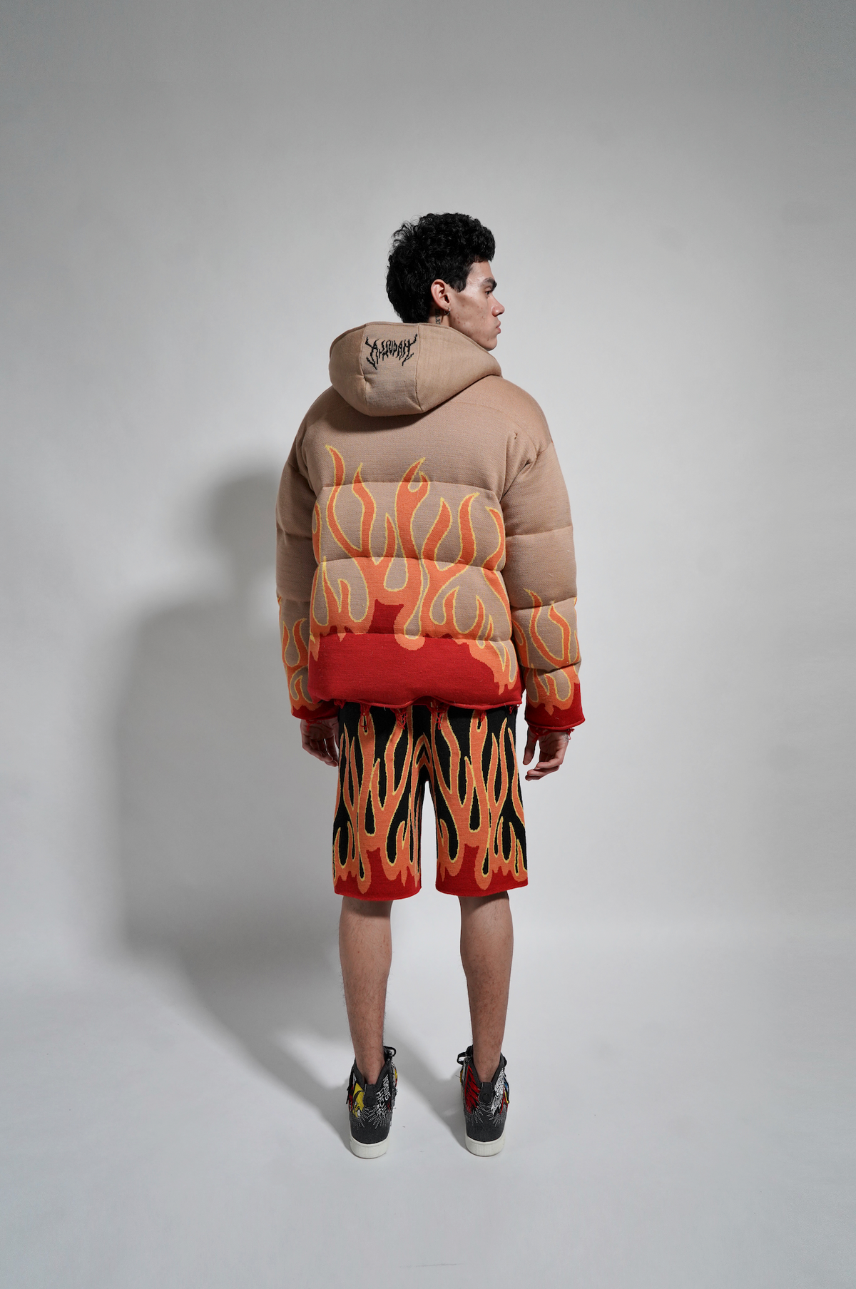 UP IN FLAMES SWEATER PUFFER – Haculla