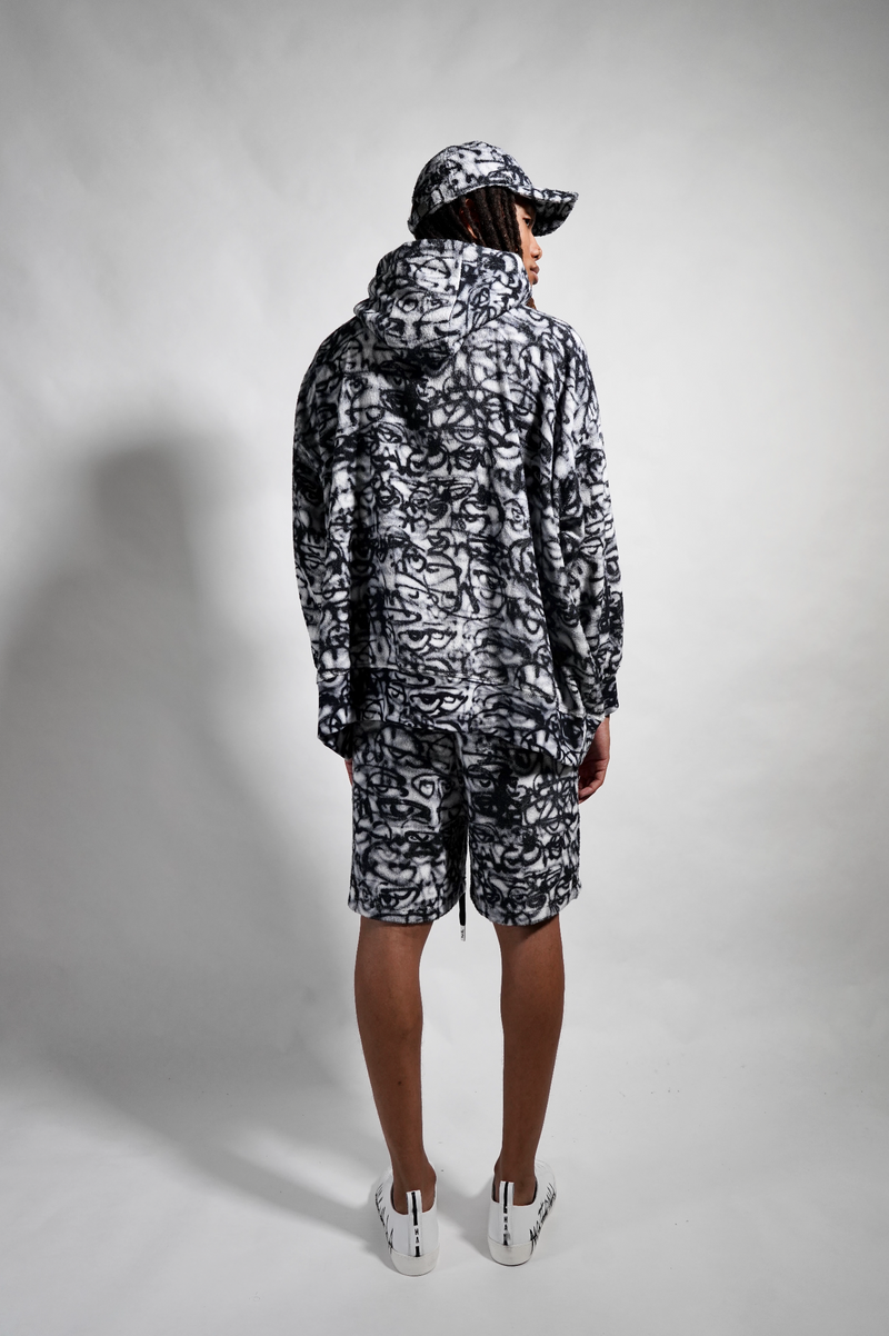 DISTORTED ONE OF A KIND ZIP UP JACKET