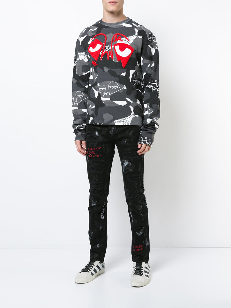 EYEZ OF DA WORLD CAMO CREWNECK