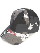 EMBRODERY CAMO DESTRESSED DAD HAT