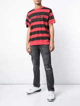 SOME REAL NEW YORK SHIT DESTRUCTED KNIT (BLACK/RED STRIPE)