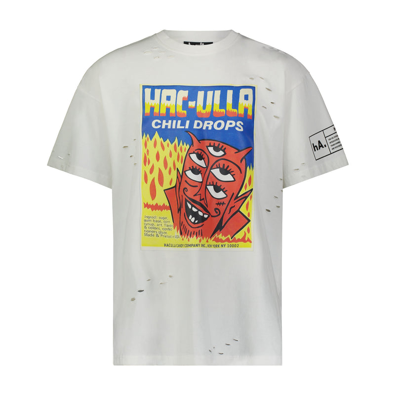 CHILI DROPS VINTAGE TEE OFF WHITE