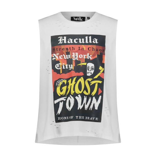 GHOST TOWN VINTAGE TANK OFF WHITE