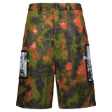 UP IN FLAMES SHORTS GREEN/ORANGE JACQUARD