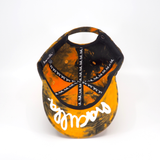 SIGNATURE EYES DAD HAT ORANGE/BLACK TIE DYE