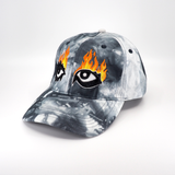 EYES ON FIRE DAD HAT BLACK/WHITE TIE DYE