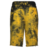 BURNING INSIDE KNIT SHORTS ORANGE/BLACK TIE DYE