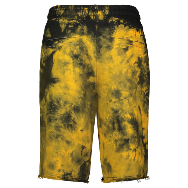 BURNING INSIDE KNIT SHORTS ORANGE/BLACK TIE DYE