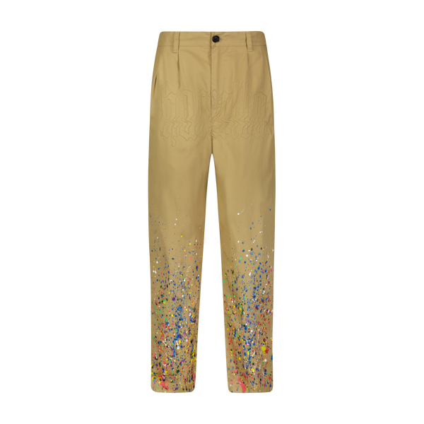 SMOTHERED IN PAINT PLEATED TROUSERS