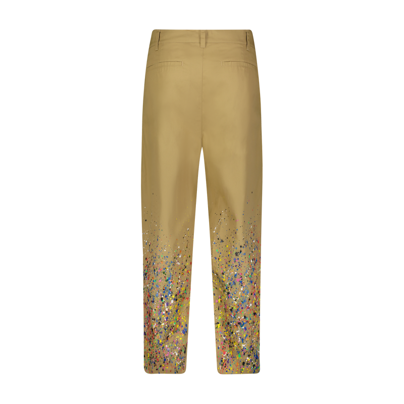 SMOTHERED IN PAINT PLEATED TROUSERS