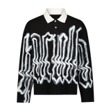 GLITCHED HACULLA OVERSIZED POLO SHIRT