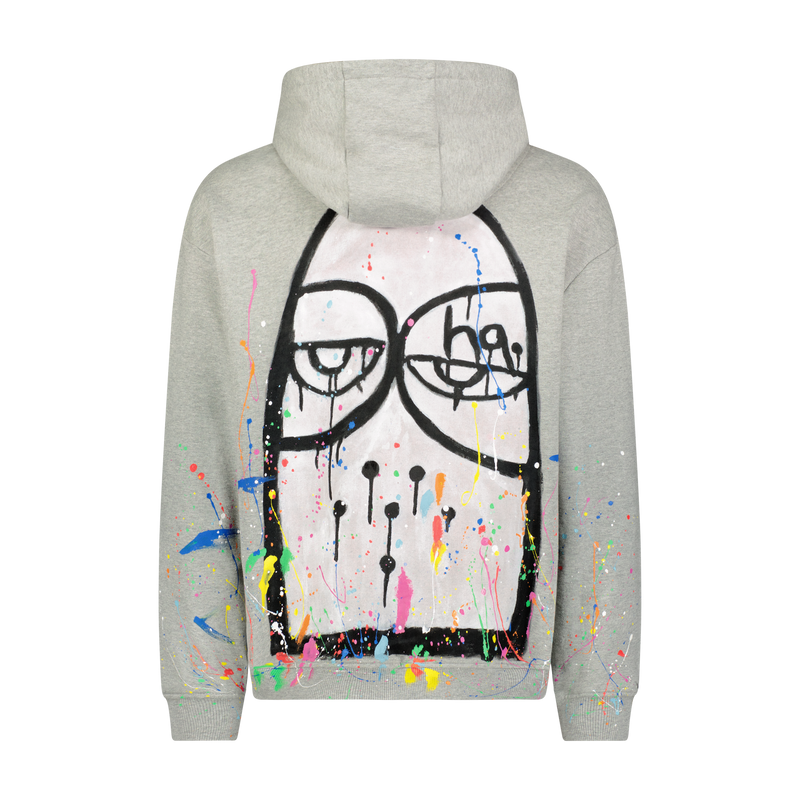 Haculla Matilda-print cotton hoodie - Black