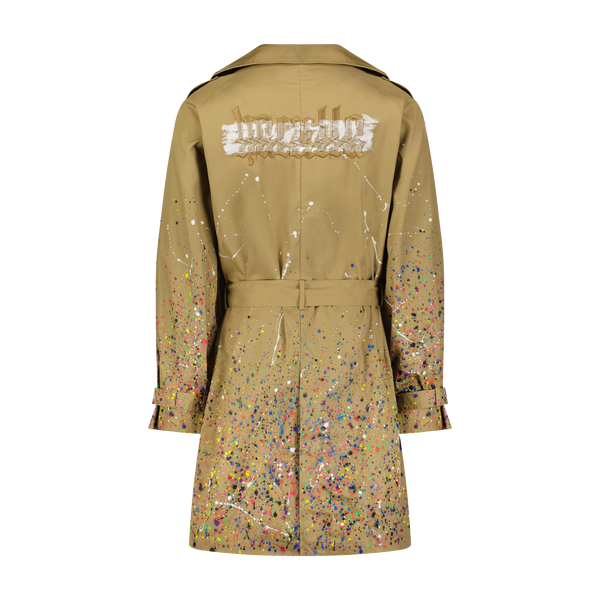 SMOTHERED IN PAINT TRENCH COAT