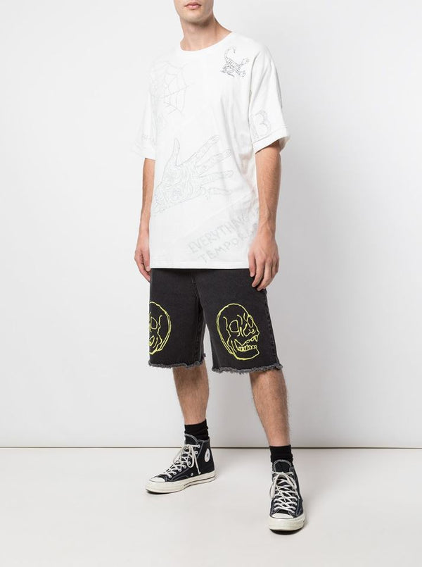 SKULL SHORT BLACK