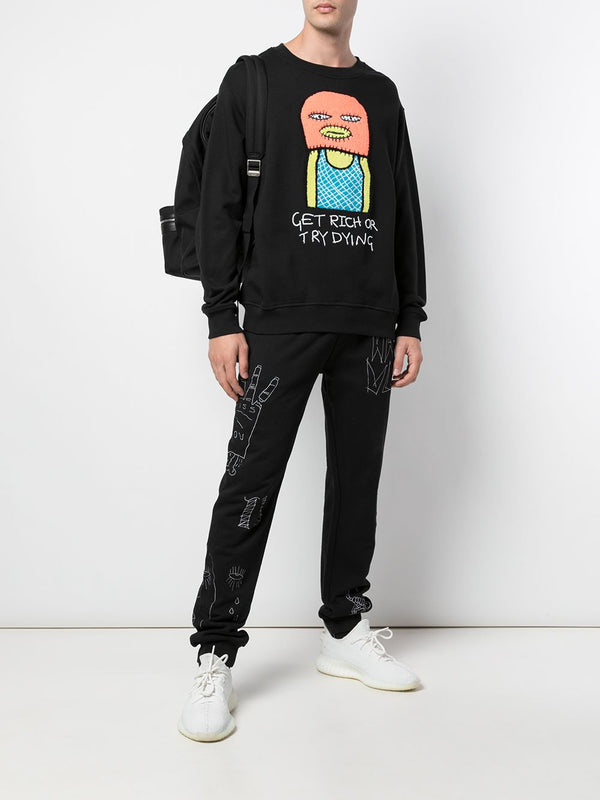 GET RICH STANDARD SHOULDER CREWNECK BLACK