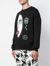 I CANT FEEL MY FACE DROP SHOULDER CREWNECK BLACK